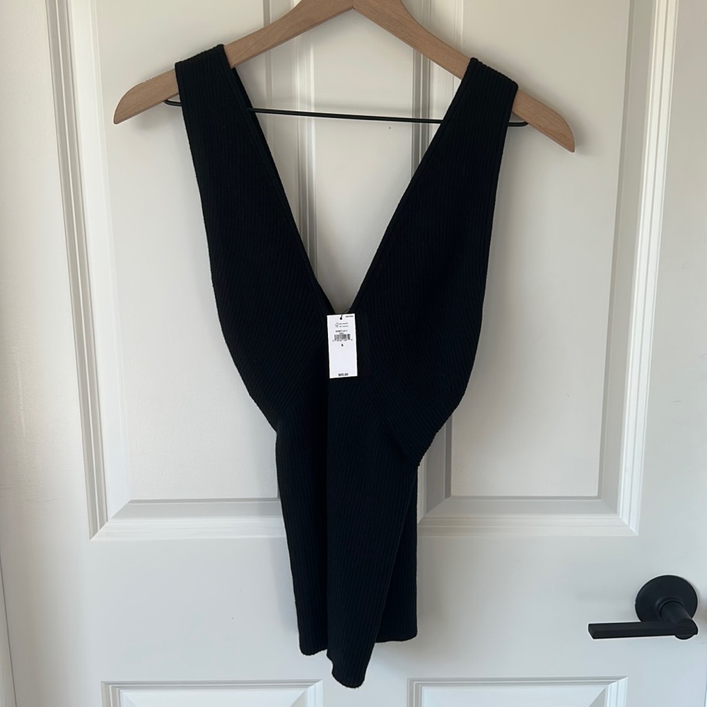 Banana Republic NWT black sweater tank